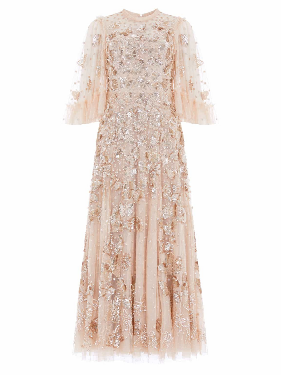 Papillon Ankle Gown Champagne