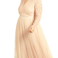Tempest Bodice V-Neck Ankle Gown