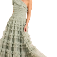 Listette Ruffle One Shoulder Gown