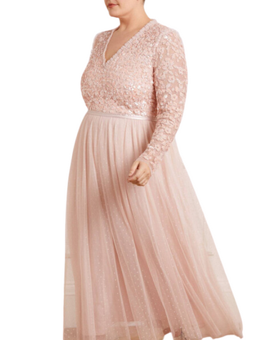 Tempest Bodice V-Neck Ankle Gown