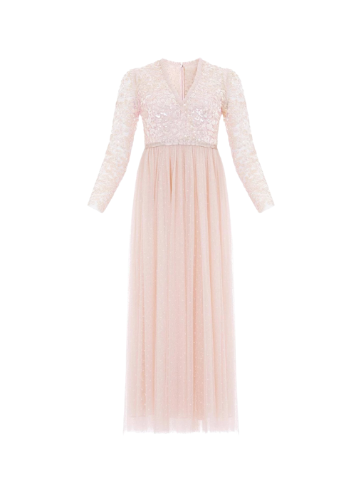 Tempest Bodice V-Neck Ankle Gown