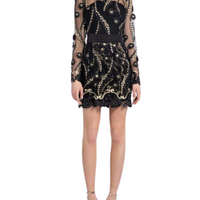 Raise Your Hand Mini Dress Black