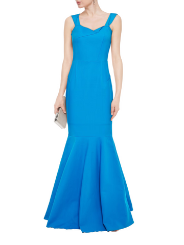 Orpheus Fluted Stretch-Cotton Cady Gown