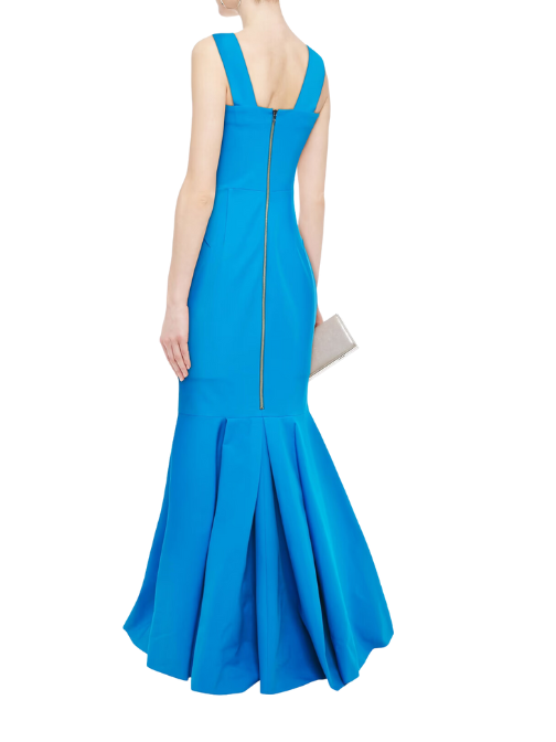 Orpheus Fluted Stretch-Cotton Cady Gown