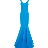 Orpheus Fluted Stretch-Cotton Cady Gown