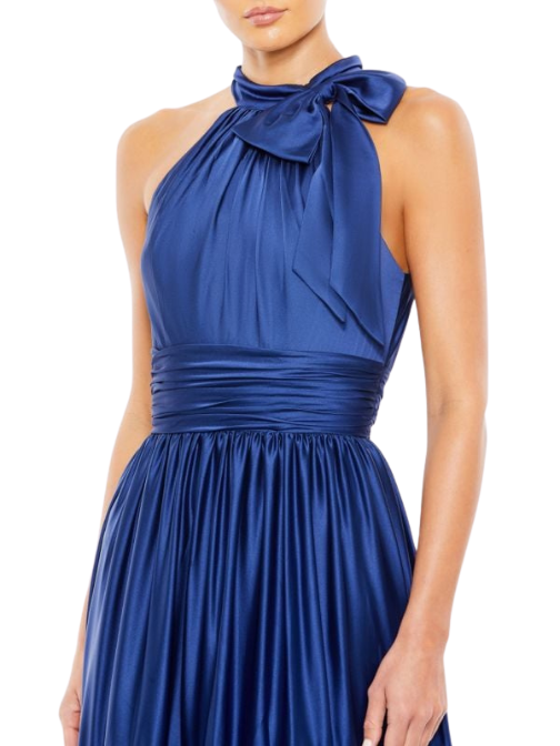 Tiered Halter A Line Gown