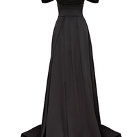 Black Princess Heart-Shaped Neckline Gown