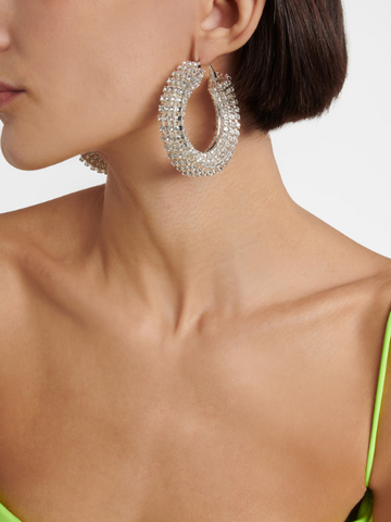 Crystal Hoop Earrings Crystal