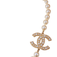 Chanel 100th Anniversary Pearl Necklace Lightgold