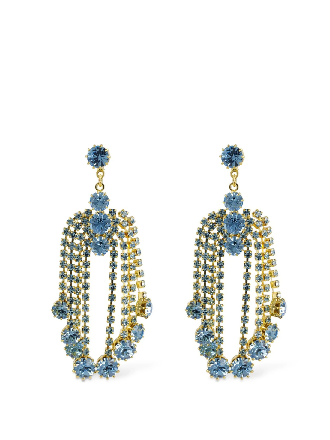 Crystal cascade drop earrings