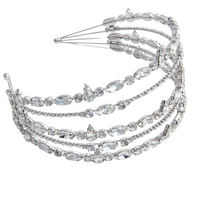 Crystal Embellished Headband Silver