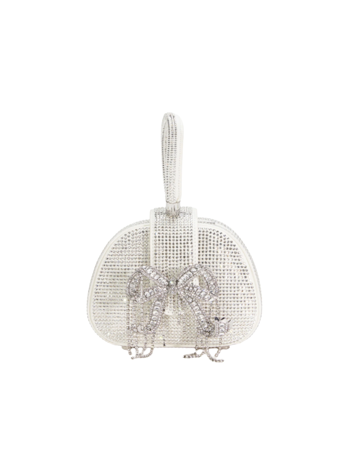 Cream Rhinestone Top Handle Bag
