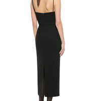 Diamante Strap Crepe Midi Dress