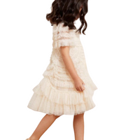 Marilla Ruffle Kids Dress Champagne