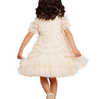 Marilla Ruffle Kids Dress Champagne