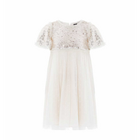 Mila Gloss Bodice Kids Dress Champagne