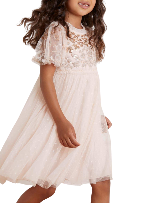 Lilybelle Sequin Kids Dress Pink