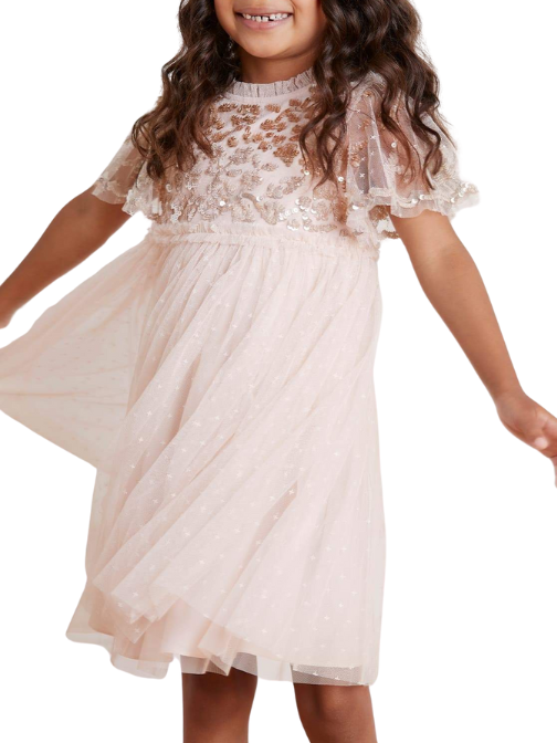 Lilybelle Sequin Kids Dress Pink