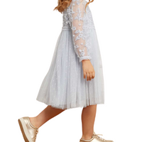 Lilybelle Long Sleeve Kids Dress Blue