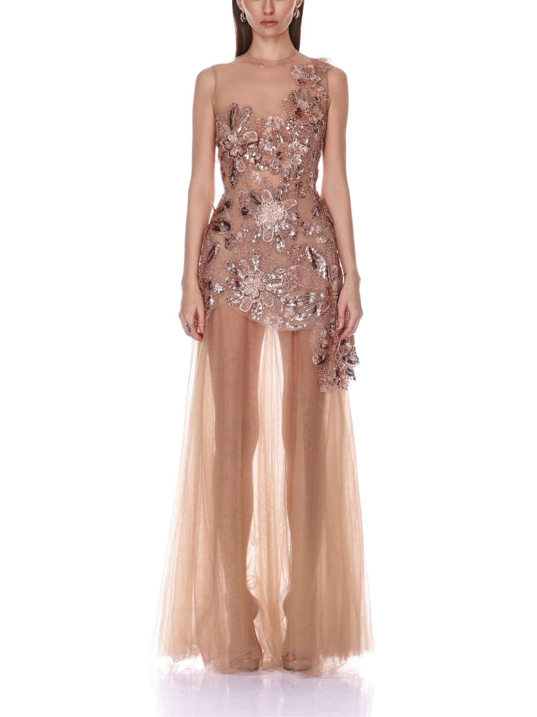 Layla Sequin Floral Maxi Dress