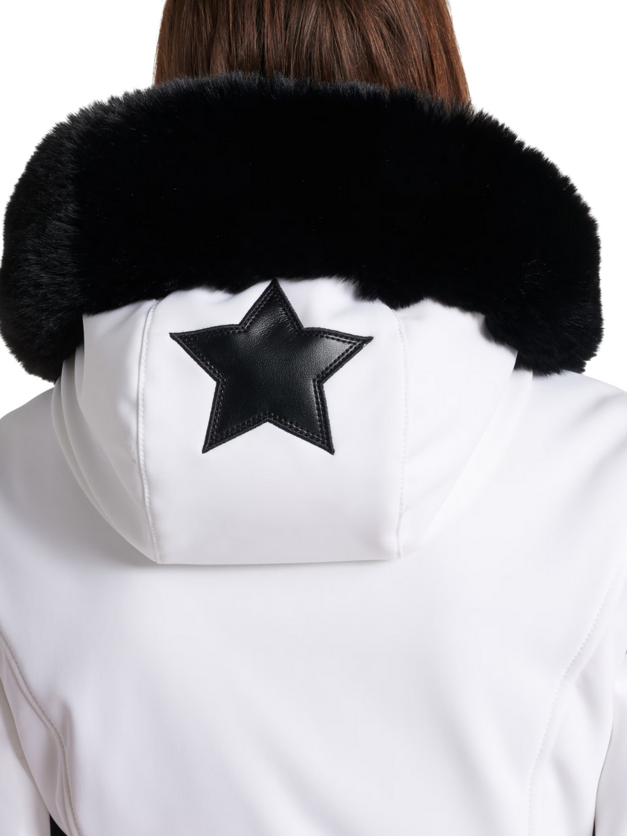 Parry Faux Border Ski Suit White
