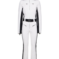 Parry Faux Border Ski Suit White