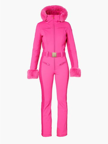 Angele Faux Border Ski Suit Pink