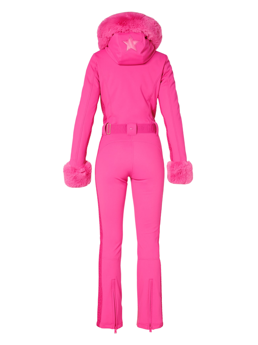 Angele Faux Border Ski Suit Pink