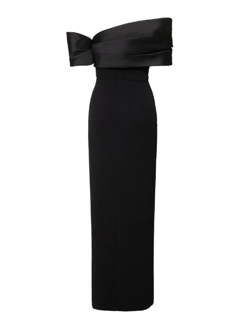 Alexis Twill & Crepe Maxi Dress Black by Solace London - Rental Hong Kong