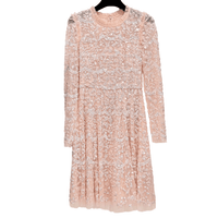 Alicia Scallop Mini Dress Pink by Needle & Thread - Rental Hong Kong