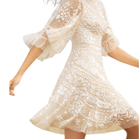 Anais Sequin Dress Champagne by Needle & Thread - Rental Hong Kong