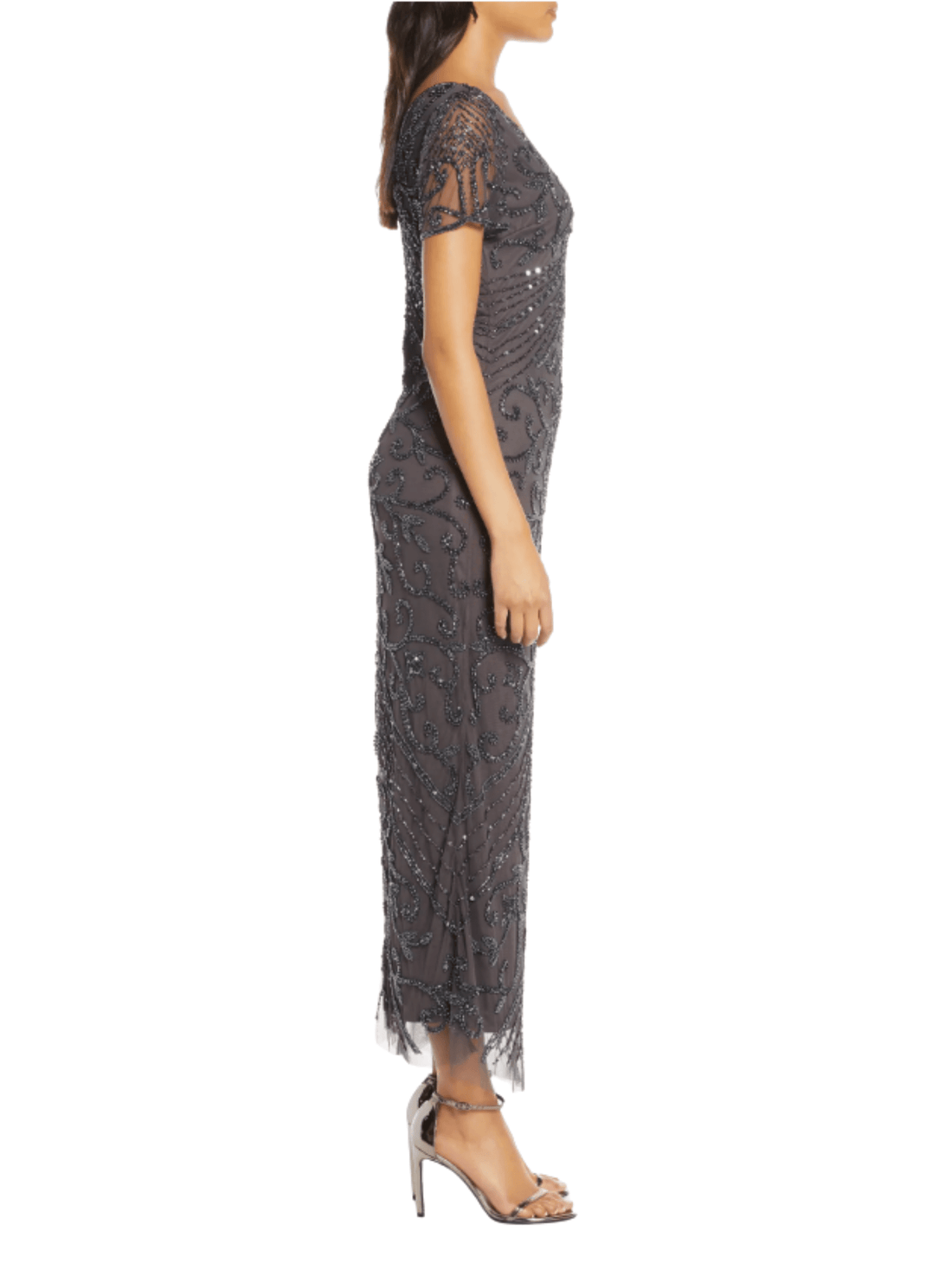 Beaded Mesh Column Gown by Pisarro Nights - Rental Hong Kong