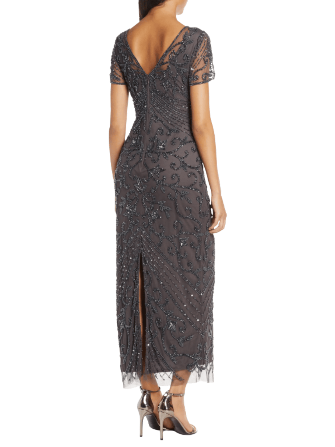 Beaded Mesh Column Gown by Pisarro Nights - Rental Hong Kong