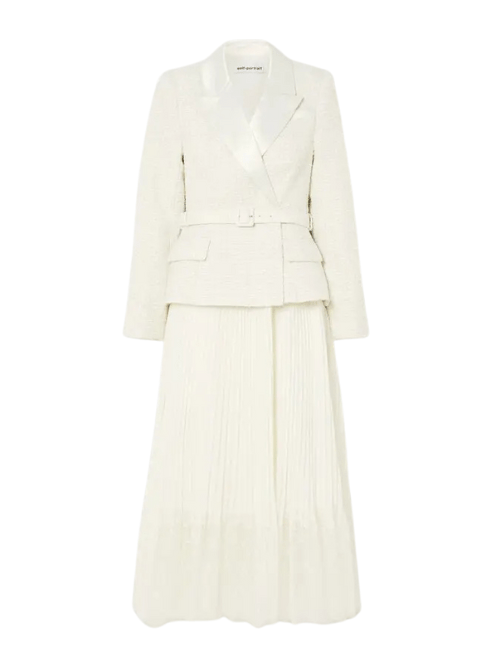 Belted Pleated Midi Dress by Self Portrait - Rental Hong Kong