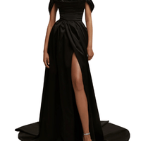 Black Princess Heart - Shaped Neckline Gown by Milla - Rental Hong Kong