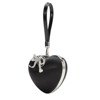 Black Satin Top Handle Clutch Black by Self Portrait - Rental Hong Kong