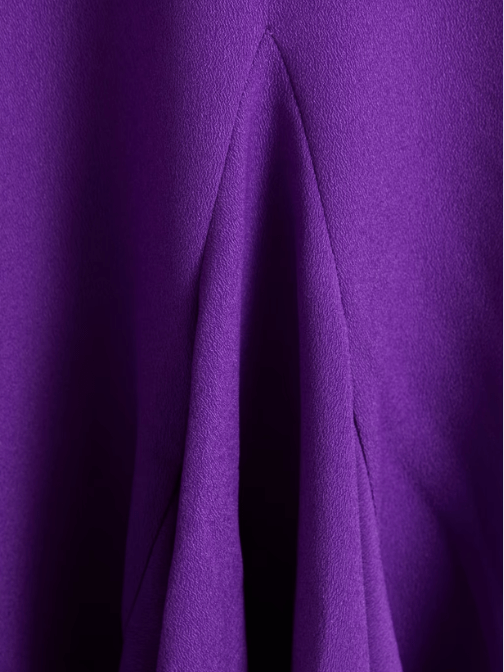 Blair fluted crepe midi dress Purple by Rhode - Rental Hong Kong