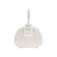 Cream Rhinestone Top Handle Bag by Self Portrait - Rental Hong Kong