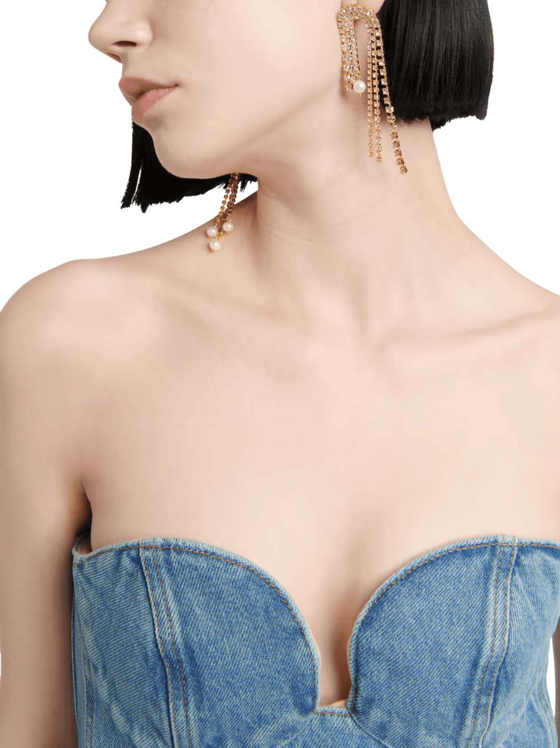 Crystal - embellished earrings in gold by Magda Butrym - Rental Hong Kong