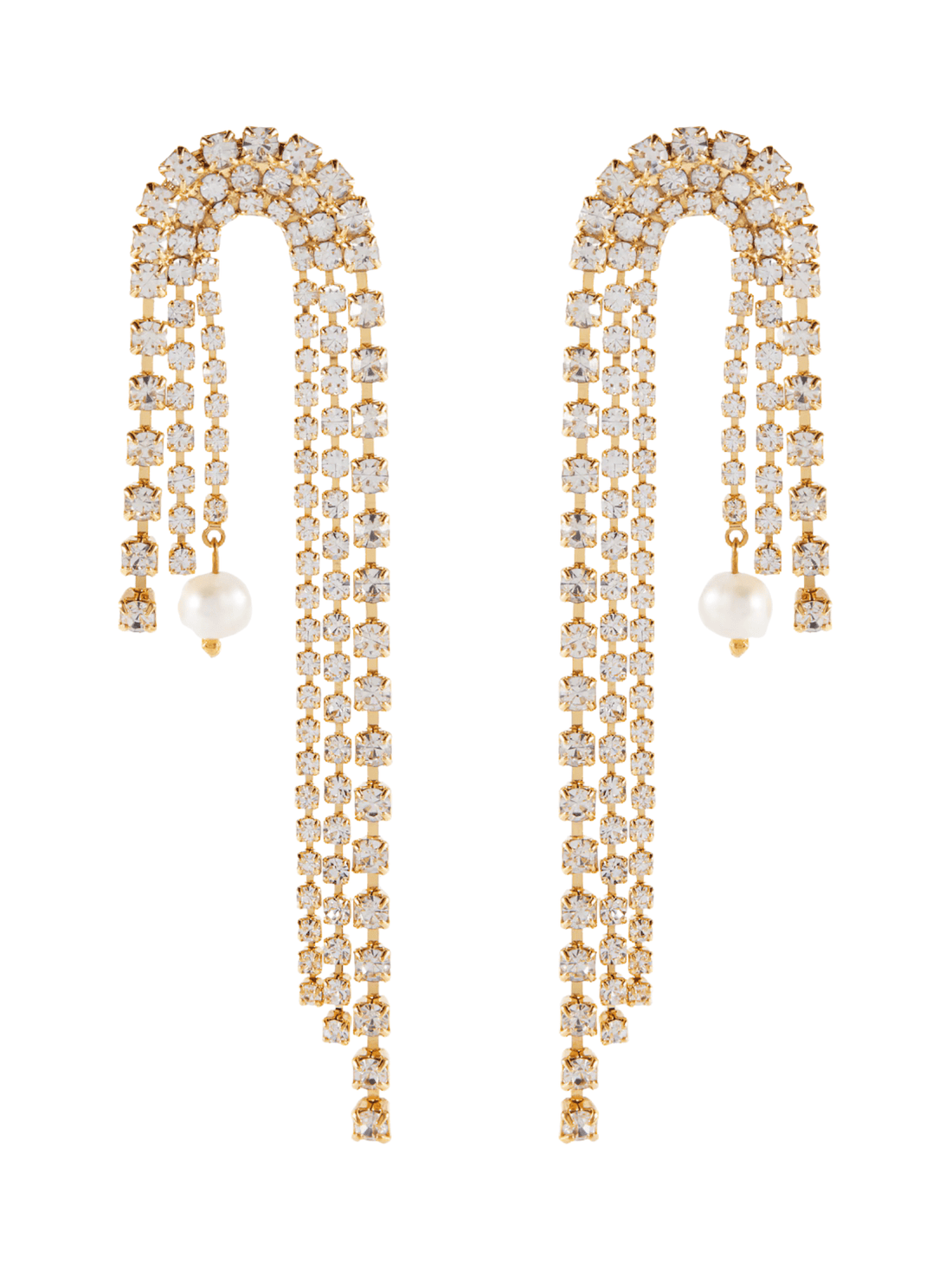 Crystal - embellished earrings in gold by Magda Butrym - Rental Hong Kong