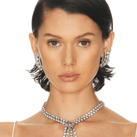 Crystal - Embellished Fringed Necklace by Alessandra Rich - Rental Hong Kong