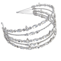 Crystal Embellished Headband Silver by Self Portrait - Rental Hong Kong