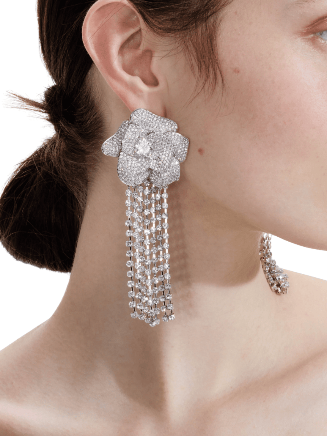 Crystal Flower Droplet Earrings by Self Portrait - Rental Hong Kong