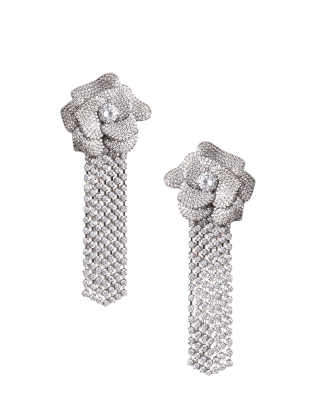 Crystal Flower Droplet Earrings by Self Portrait - Rental Hong Kong