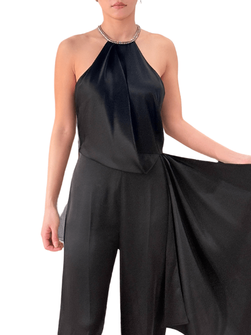 Crystal Trim Detailed Halter Neck Jumpsuit by David Koma - Rental Hong Kong