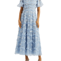 Daisy Wave Floral - Embroidered Tulle Dress by Needle & Thread - Rental Hong Kong
