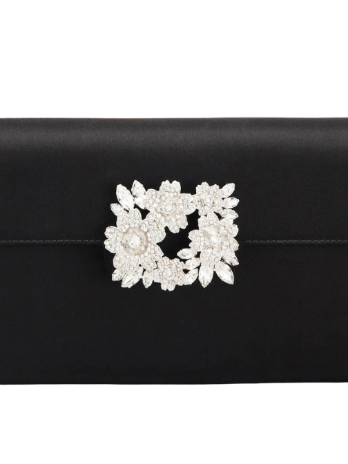 Efflorescence Mini Clutch Black by Roger Vivier - Rental Hong Kong