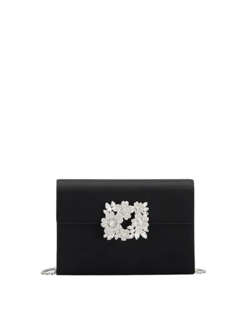 Efflorescence Mini Clutch Black by Roger Vivier - Rental Hong Kong