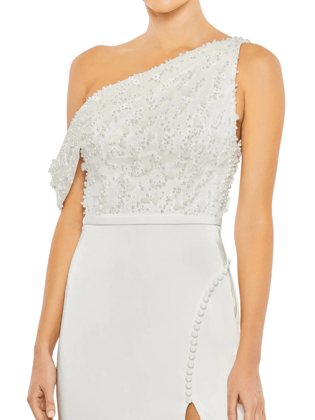 Embellished Drop Shoulder Column Gown by Mac Duggal - Rental Hong Kong