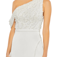 Embellished Drop Shoulder Column Gown by Mac Duggal - Rental Hong Kong